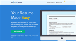 Desktop Screenshot of myperfectresume.com