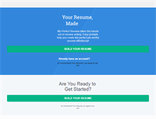Tablet Screenshot of myperfectresume.com